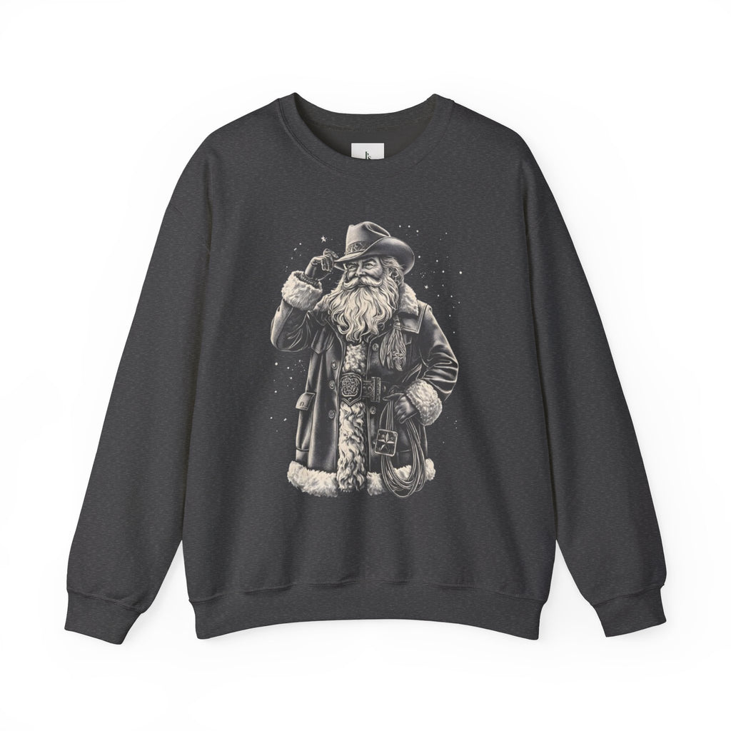 Vintage Santa Cowboy - Adult Crewneck Sweatshirt