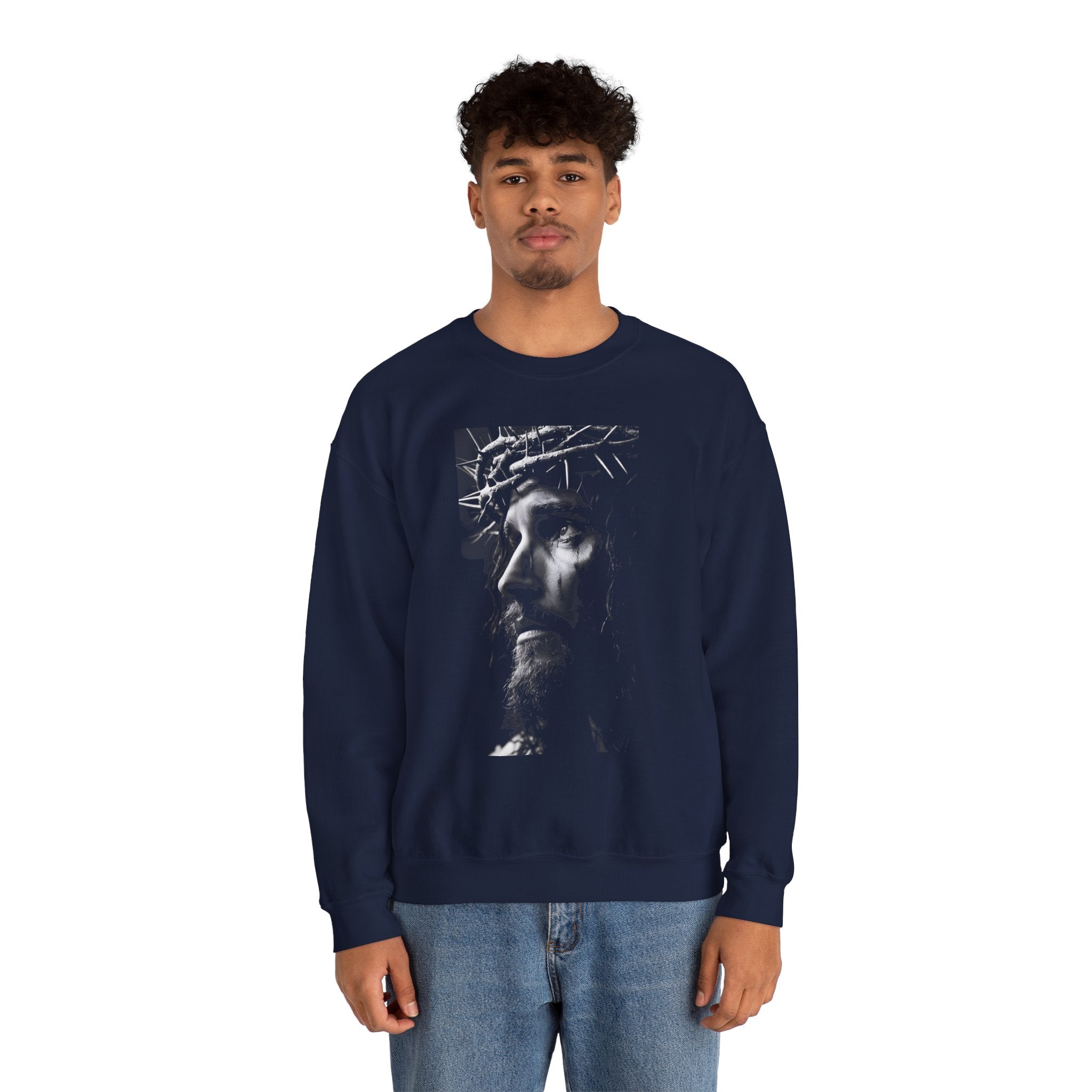 Jesus Portrait - Adult Crewneck Sweatshirt