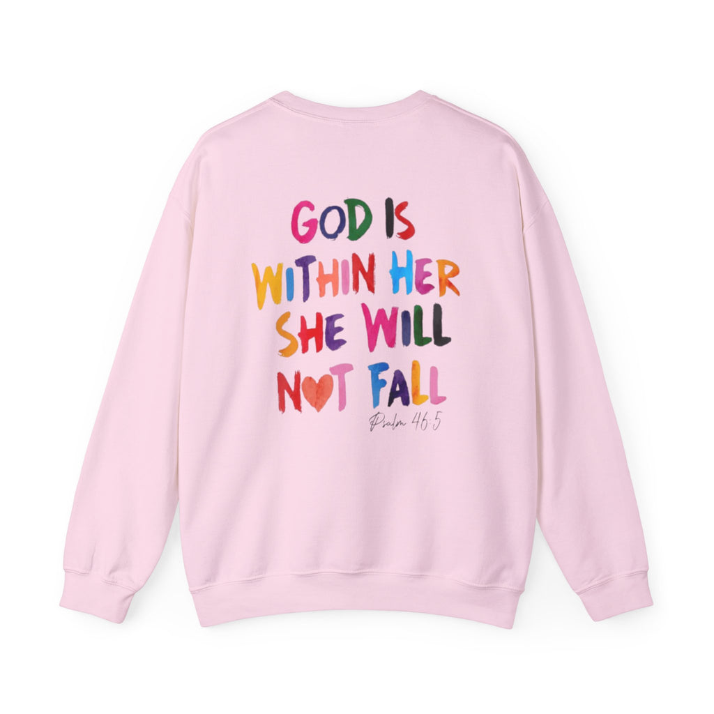 God Is Within Her She Will Not Fall- Adult Crewneck Sweatshirt