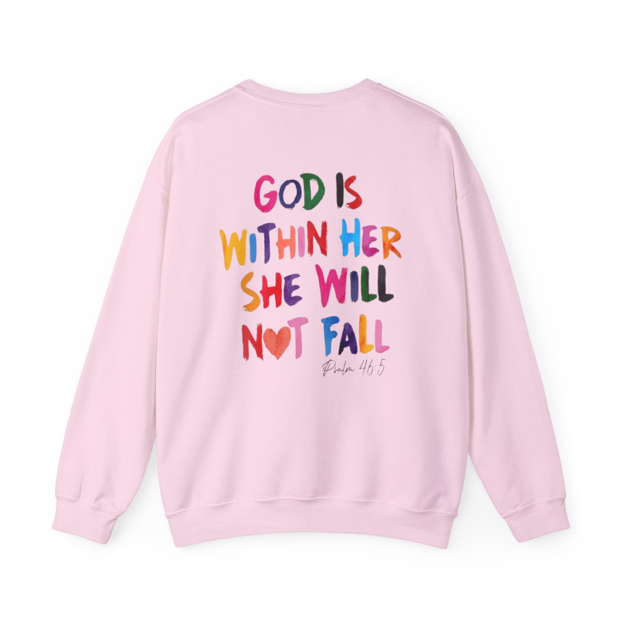 God Is Within Her She Will Not Fall- Adult Crewneck Sweatshirt