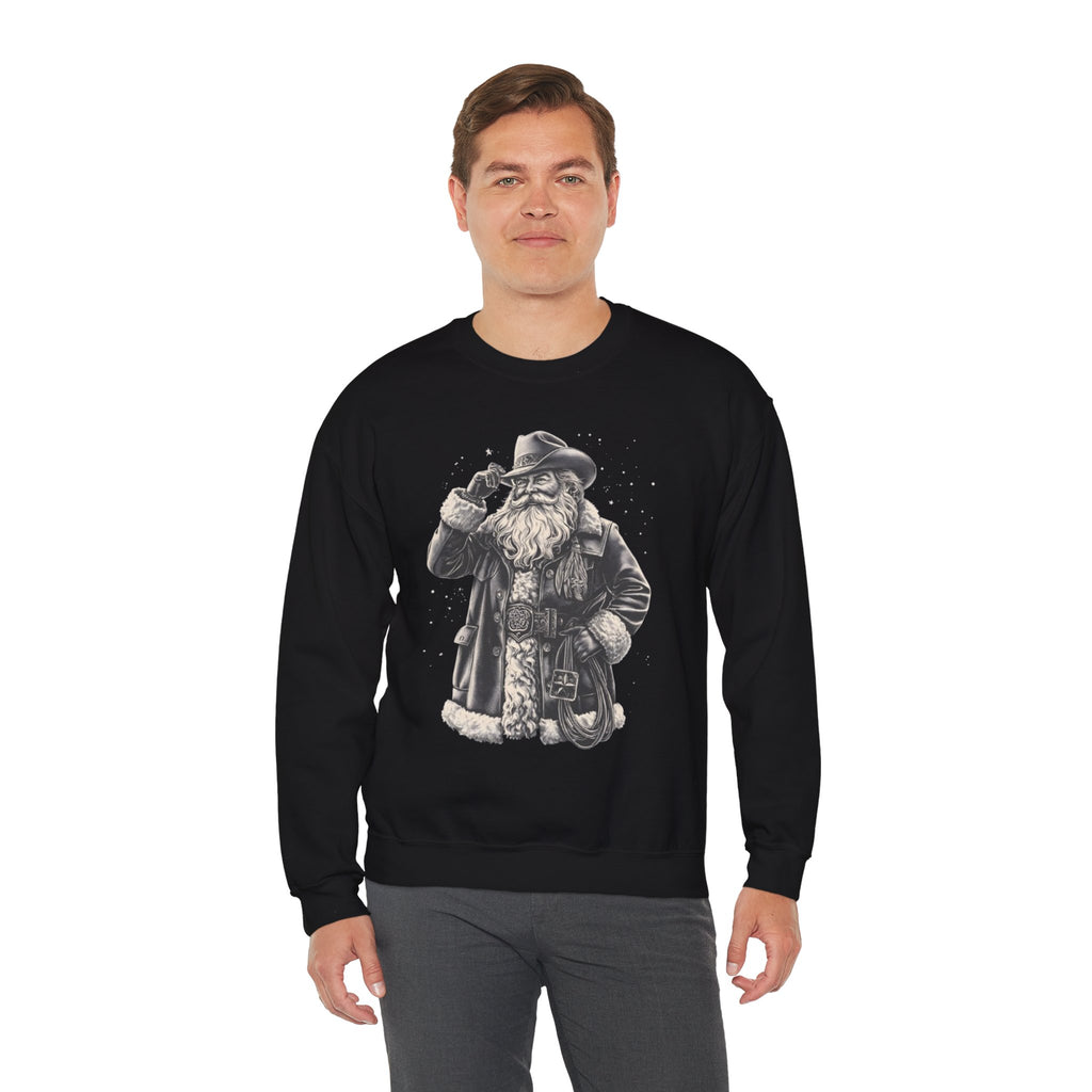 Vintage Santa Cowboy - Adult Crewneck Sweatshirt