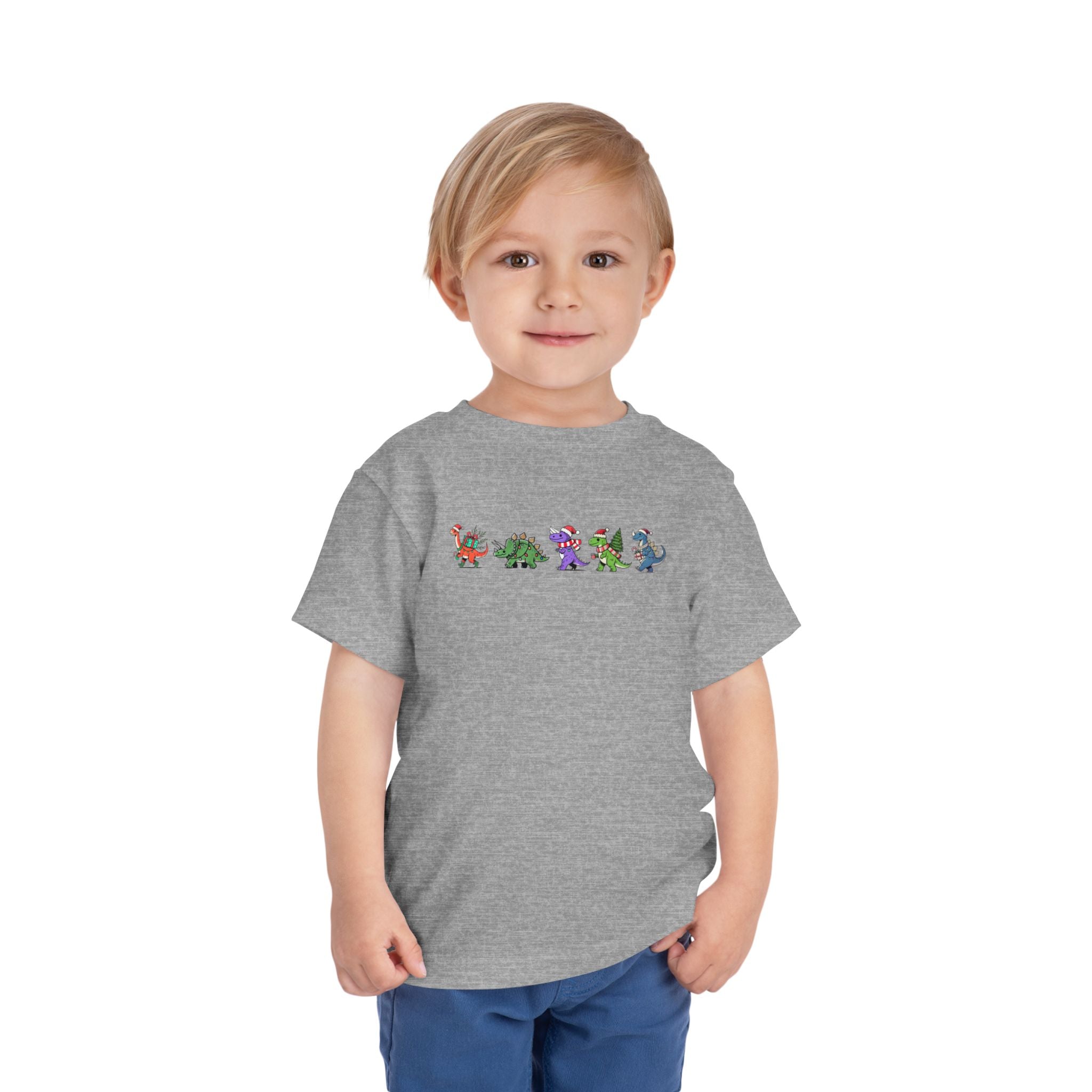 Colorful Dinosaur Parade - Toddler T-Shirt
