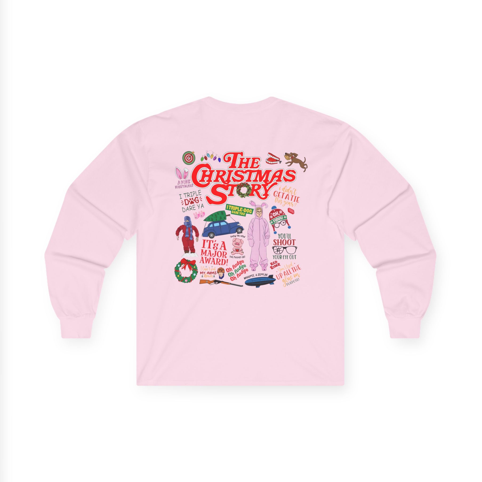The Christmas Story "Oh Fudge" Holiday Movie — Adult long sleeve shirt