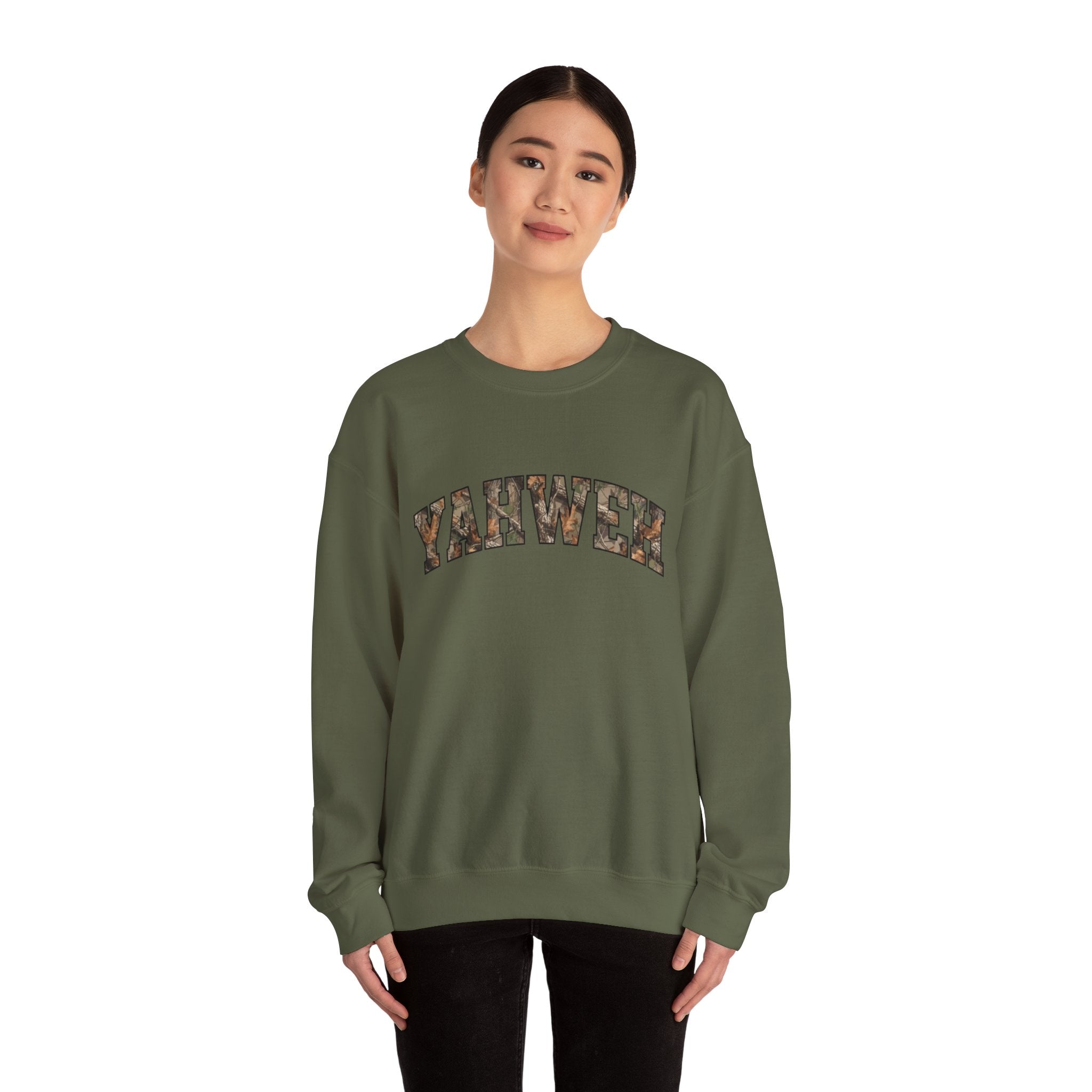YAHWEH Camo-Adult Crewneck Sweatshirt