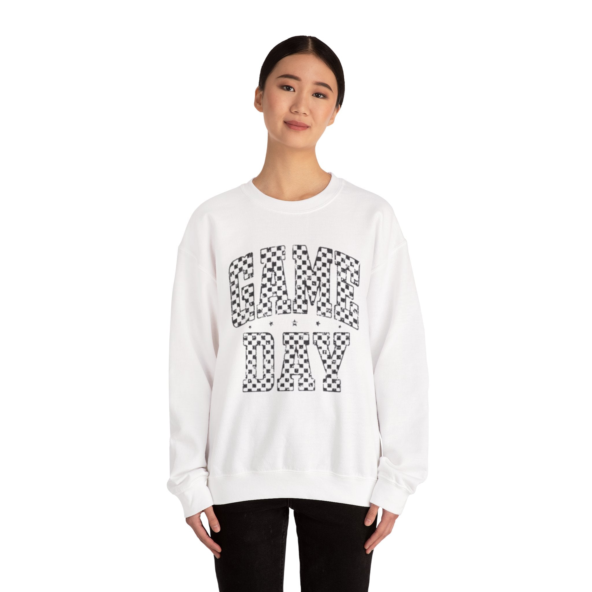 Game Day Checkerboard- Adult Crewneck Sweatshirt