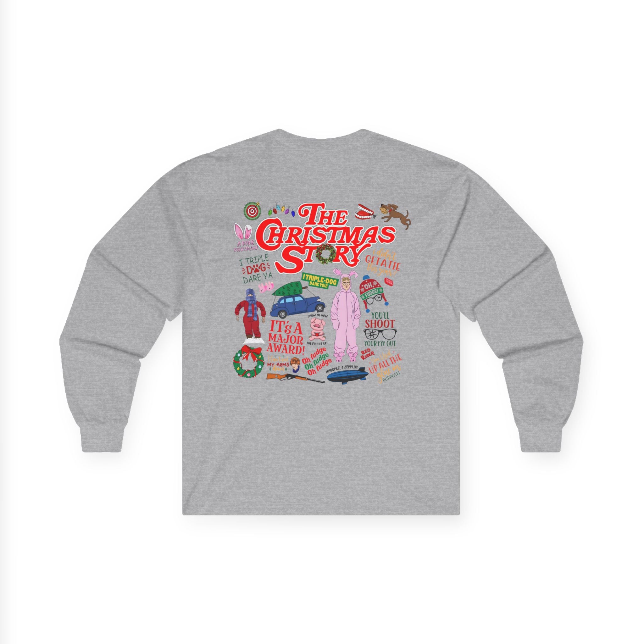 The Christmas Story "Oh Fudge" Holiday Movie — Adult long sleeve shirt