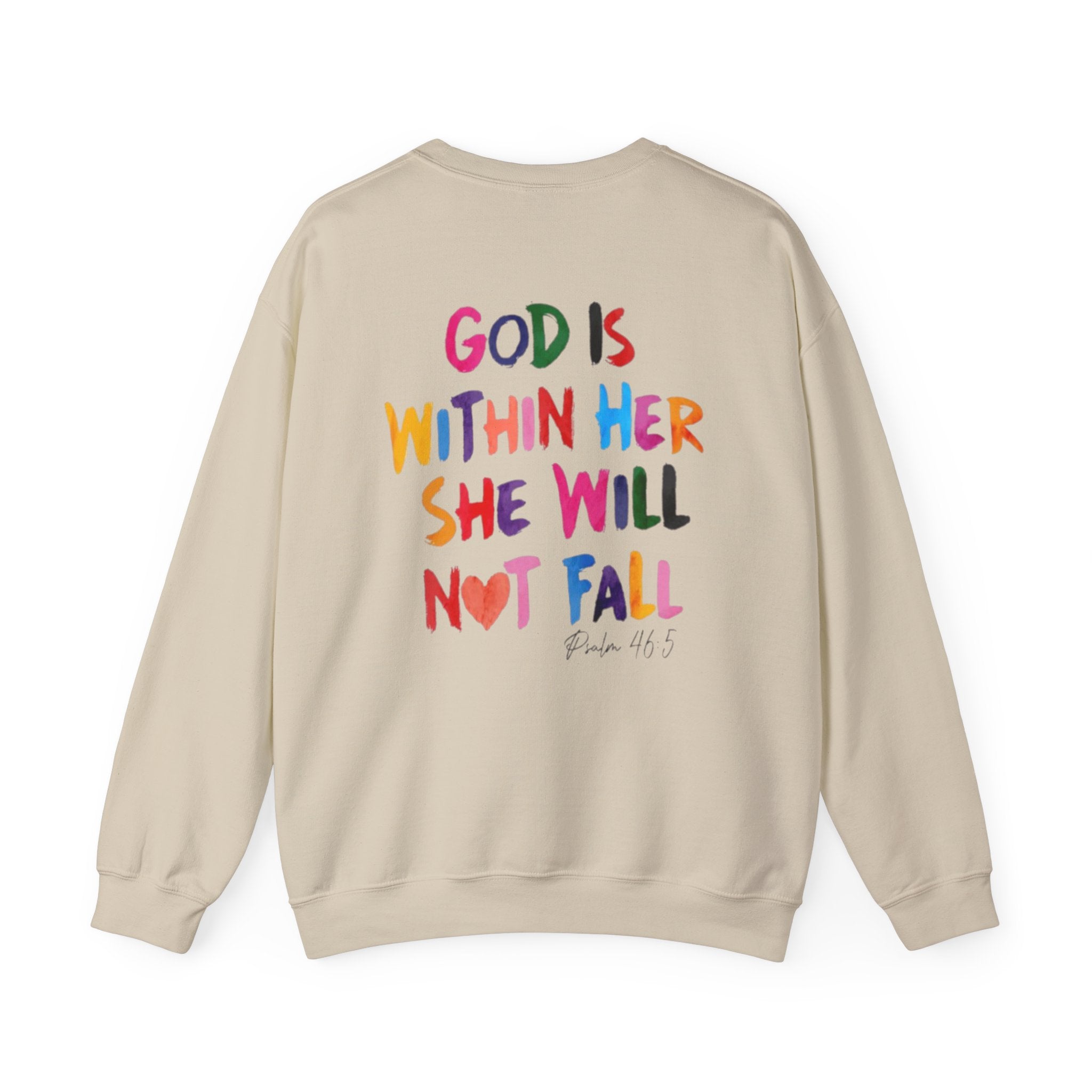 God Is Within Her She Will Not Fall- Adult Crewneck Sweatshirt