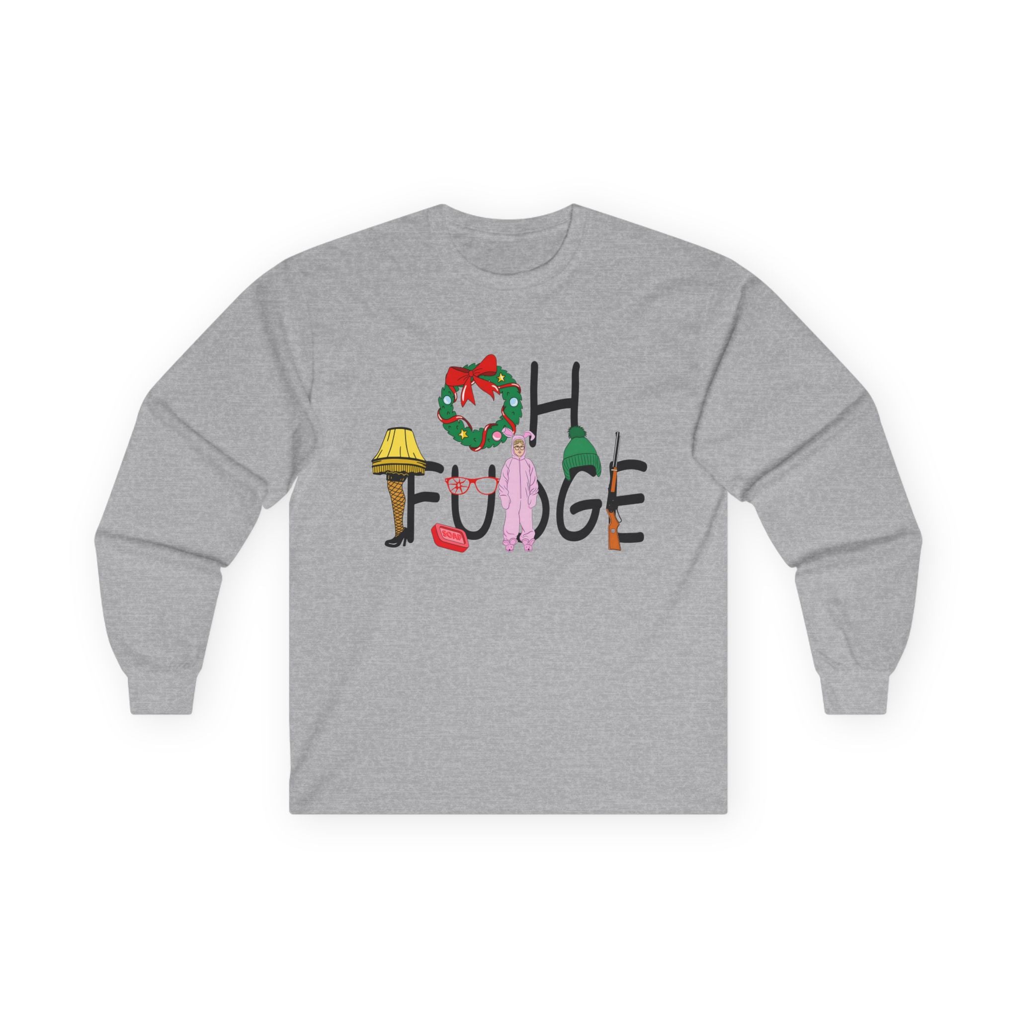 The Christmas Story "Oh Fudge" Holiday Movie — Adult long sleeve shirt