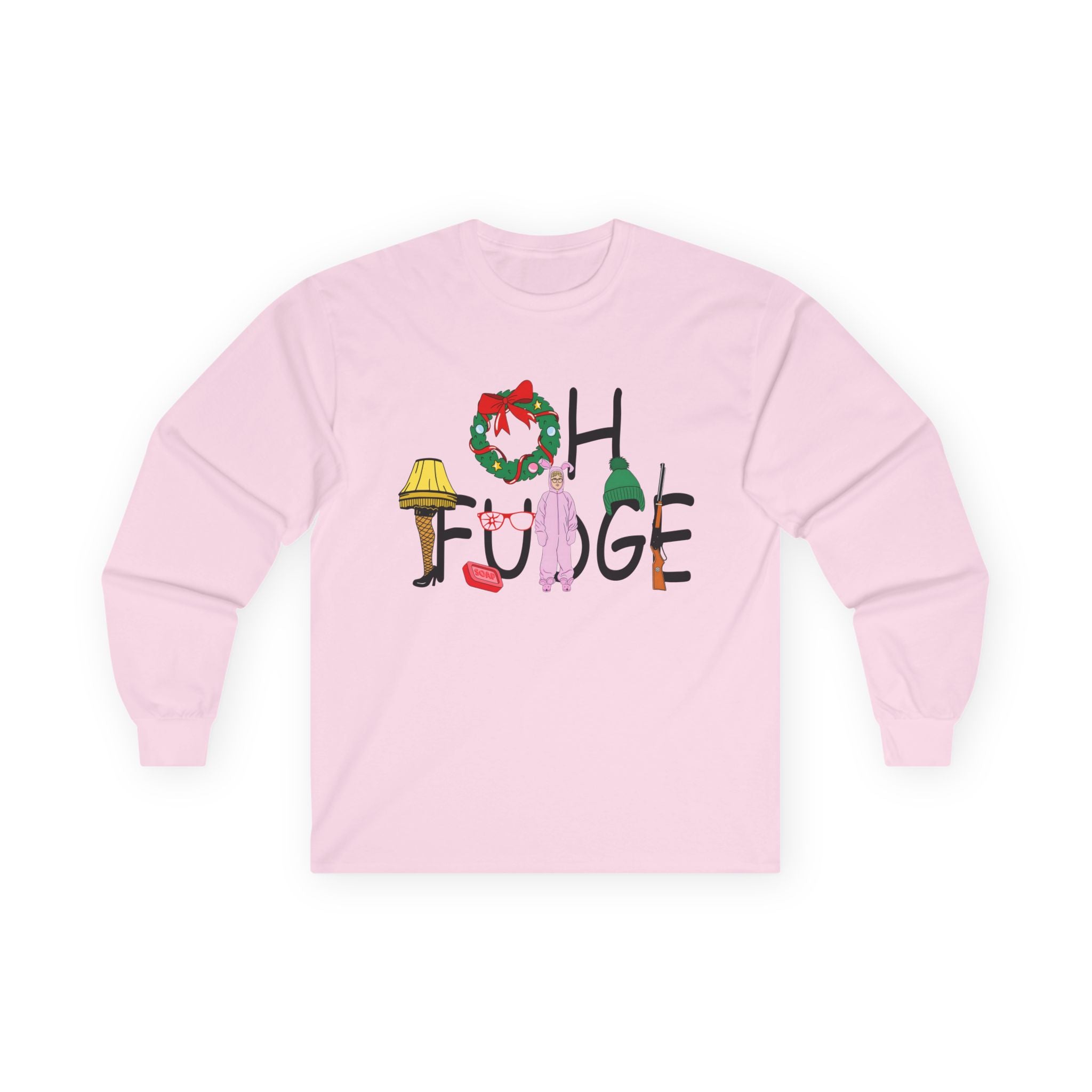 The Christmas Story "Oh Fudge" Holiday Movie — Adult long sleeve shirt