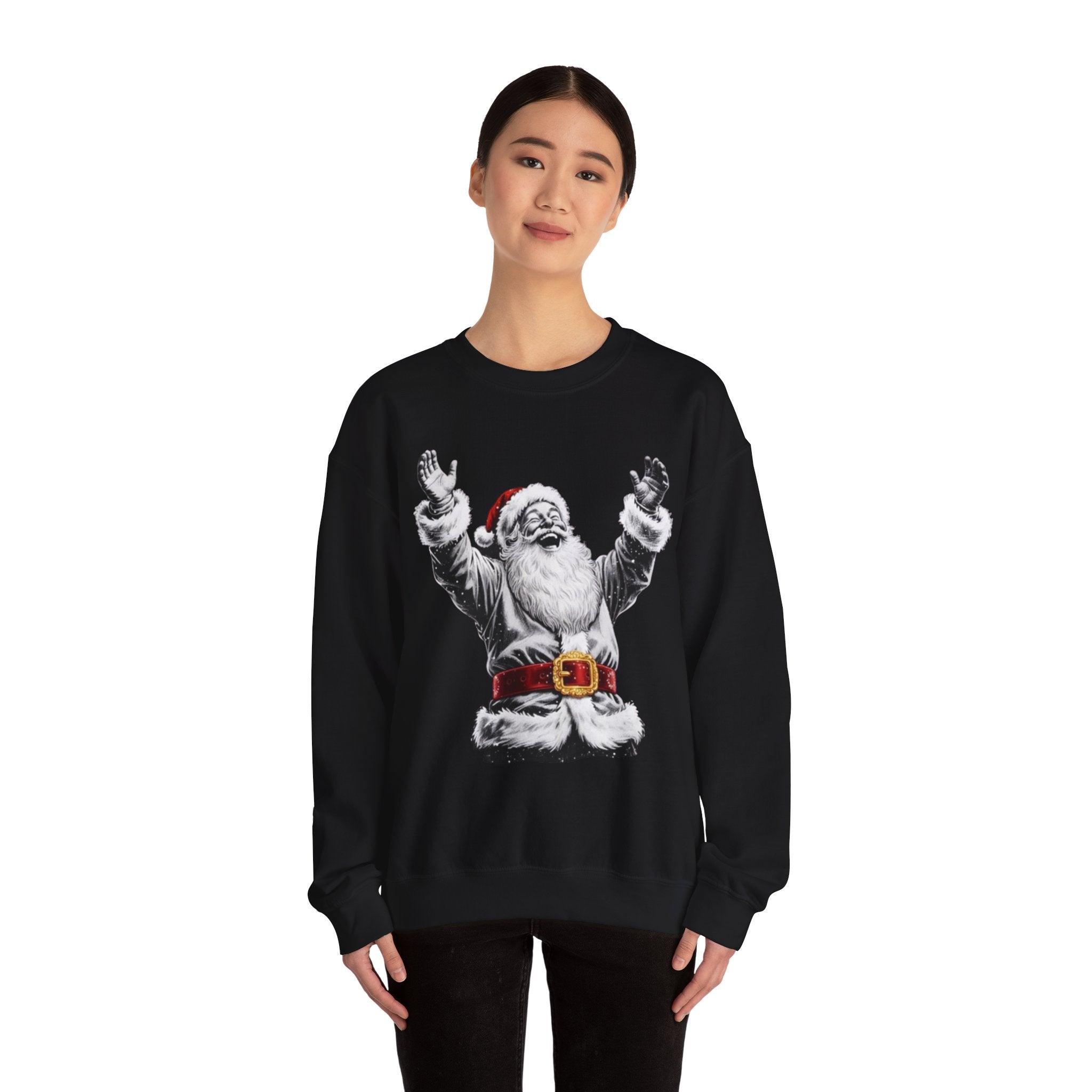 Santa laughing - Adult Crewneck Sweatshirt