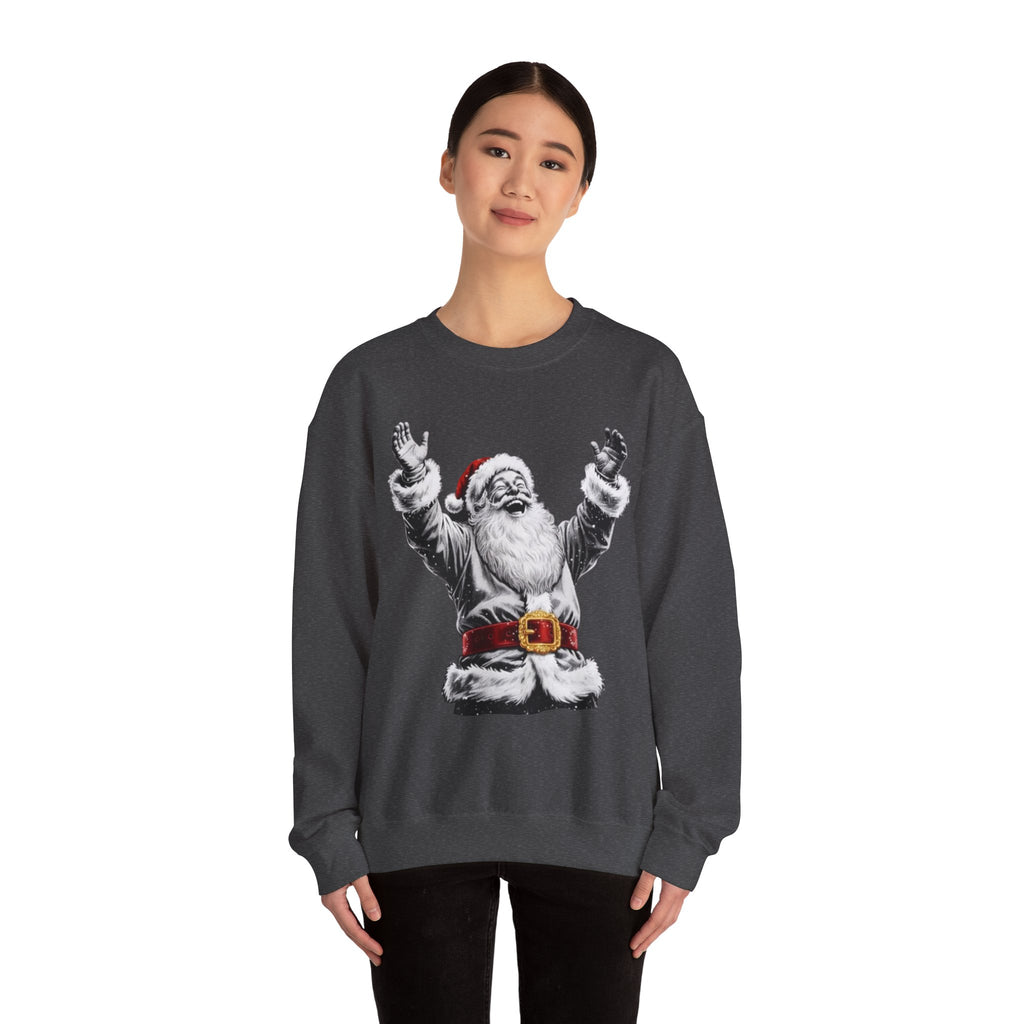 Santa laughing - Adult Crewneck Sweatshirt