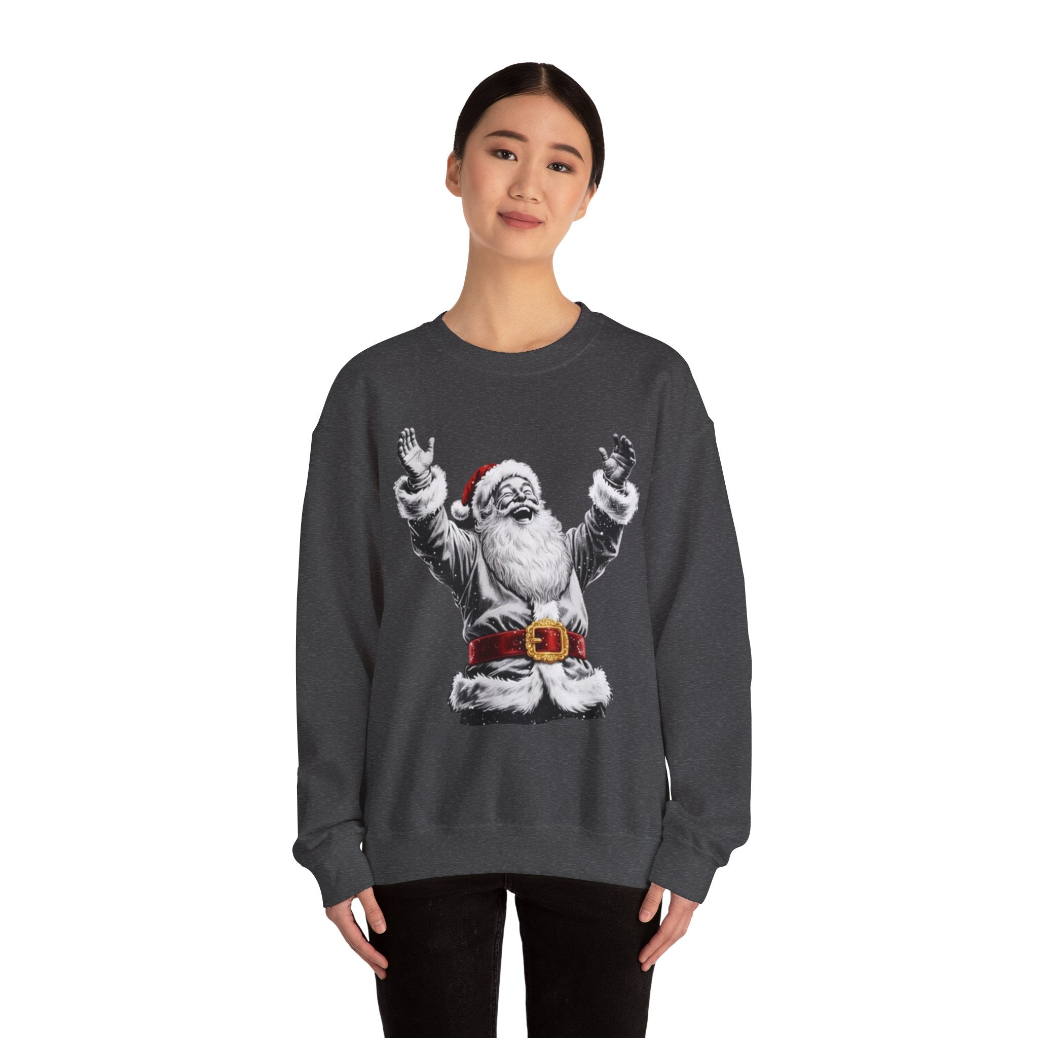 Santa laughing - Adult Crewneck Sweatshirt