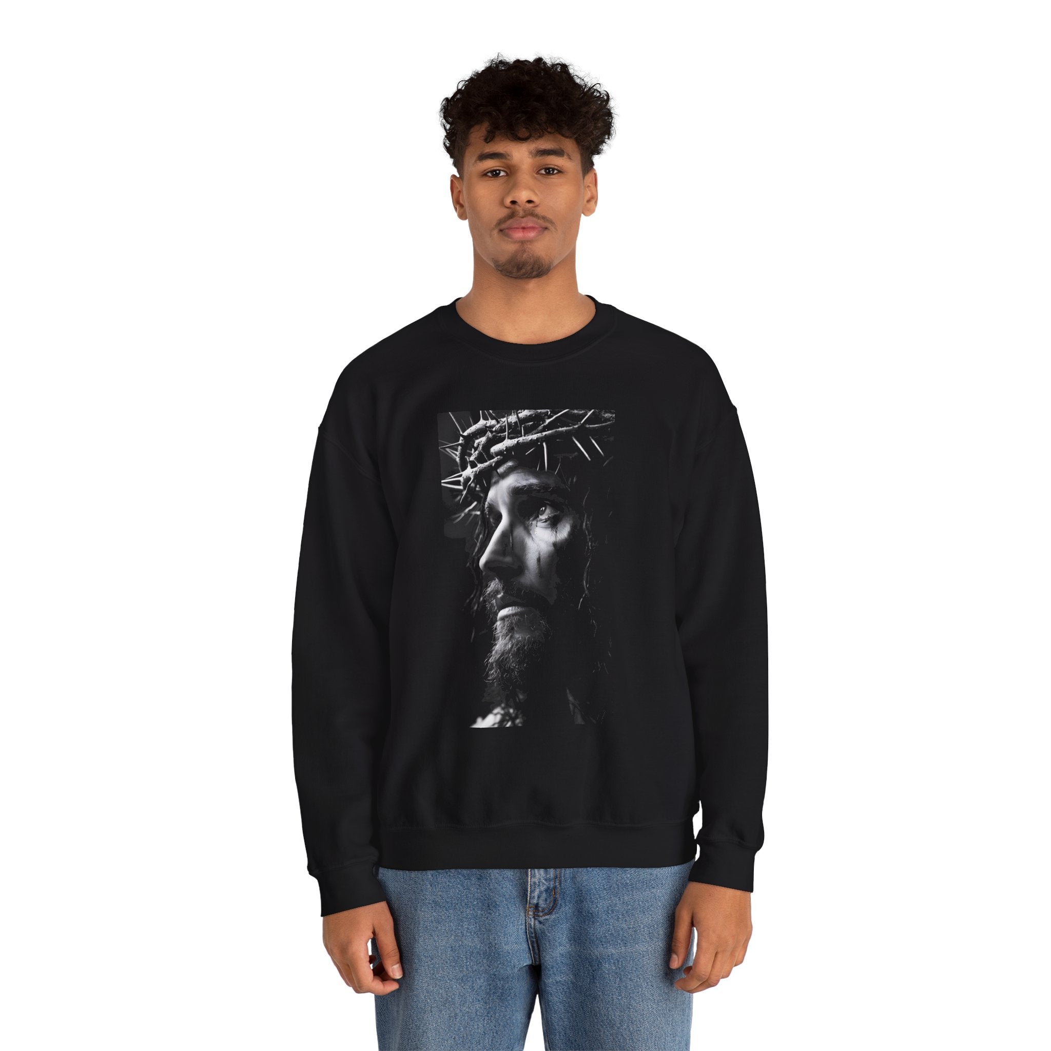 Jesus Portrait - Adult Crewneck Sweatshirt
