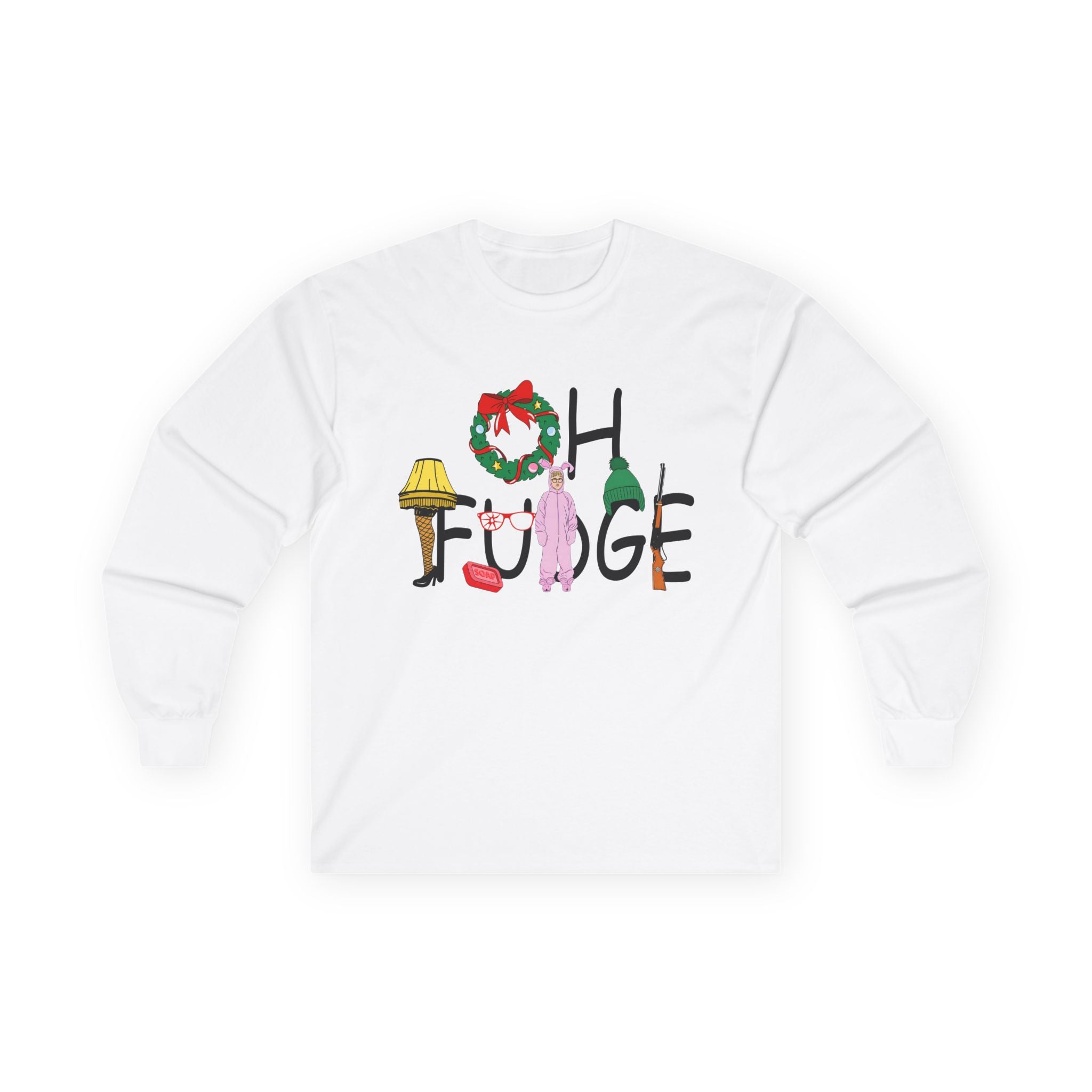The Christmas Story "Oh Fudge" Holiday Movie — Adult long sleeve shirt