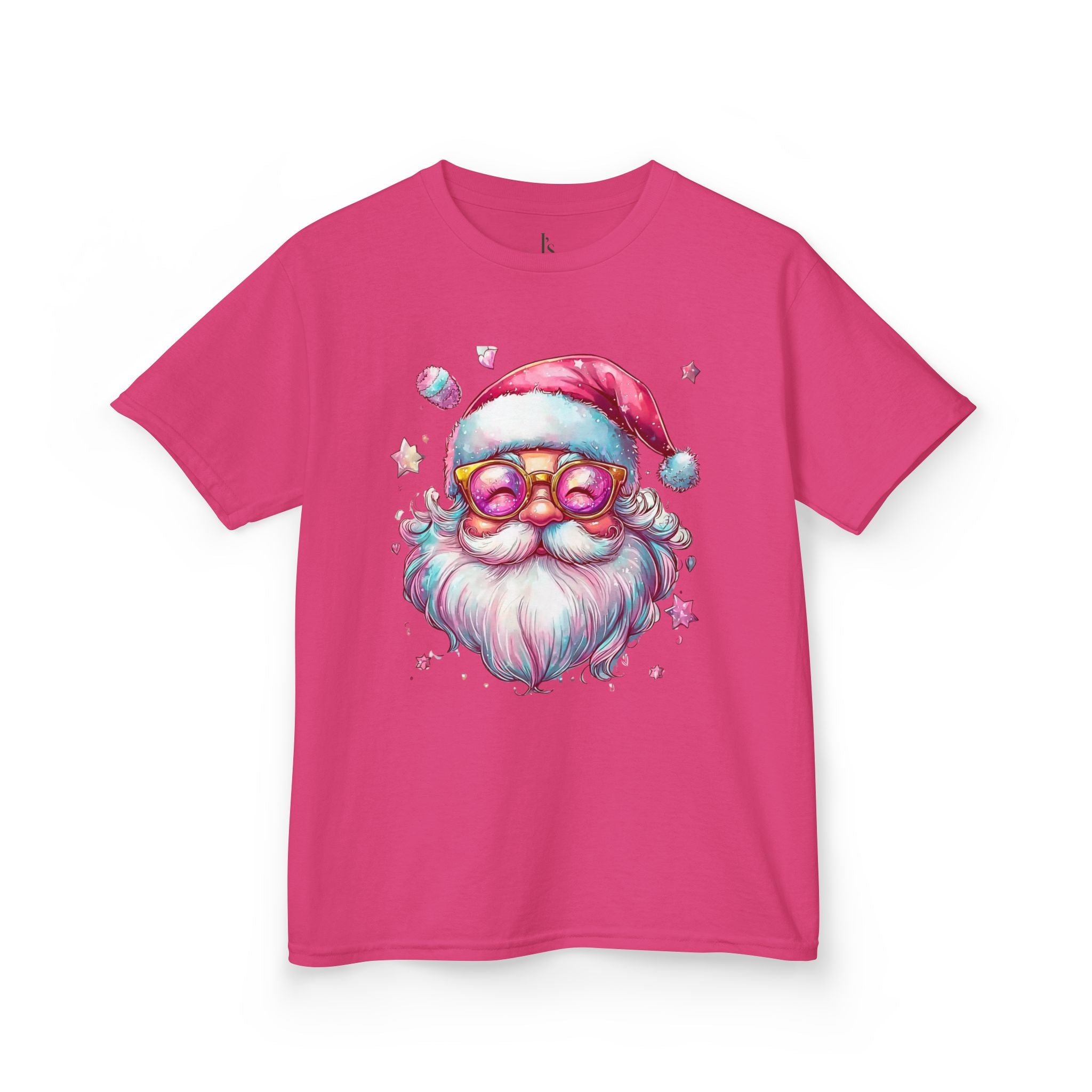 Cute Colorful Santa with Glasses Holiday — Kids T-Shirt