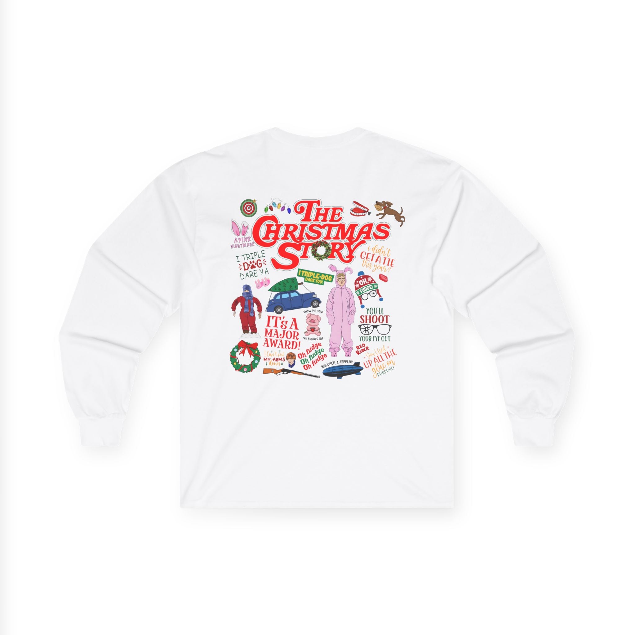 The Christmas Story "Oh Fudge" Holiday Movie — Adult long sleeve shirt
